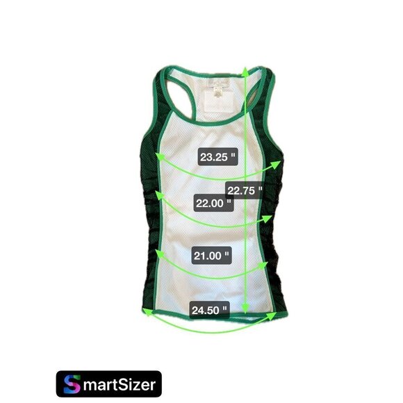 Vintage YTK Retro Baby Phat Racerback Jersey Green and White Medium EUC - Picture 7 of 7